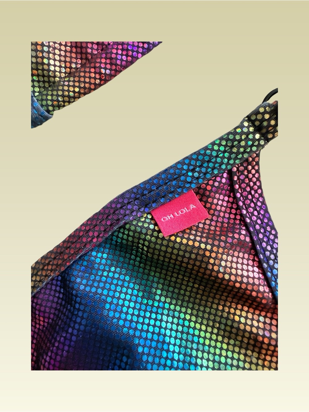 OH LOLA Swimwear Holographic Galaxy Micro Bikini Set w/ Pouch, Small - Picture 5 of 8